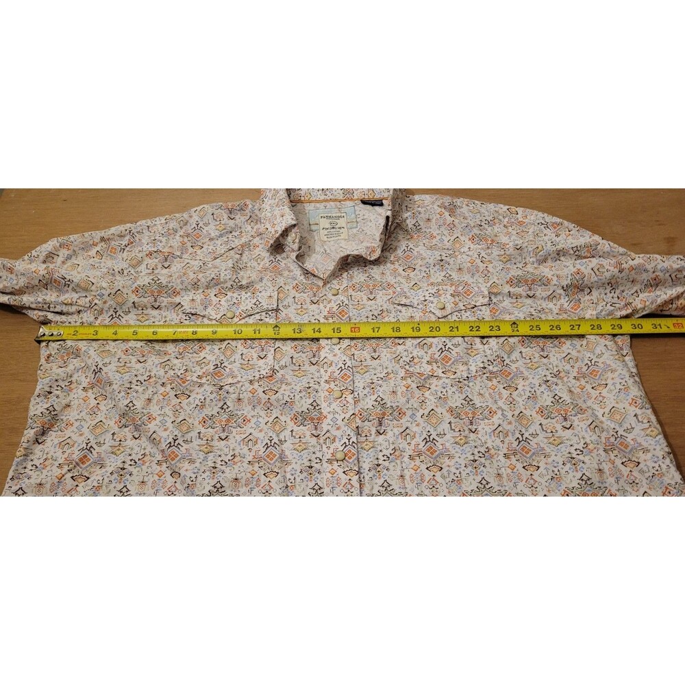 PANHANDLE Western Shirt Pearl Snap Longsleeve Size 2XL Multicolors Texas Design - Picture 11 of 14